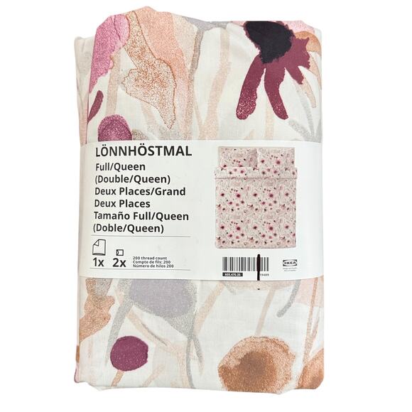 IKEA LONNHOSTMAL Multicolor Floral Full/Queen Duvet Cover (Mark on Fabric) - Picture 1 of 3
